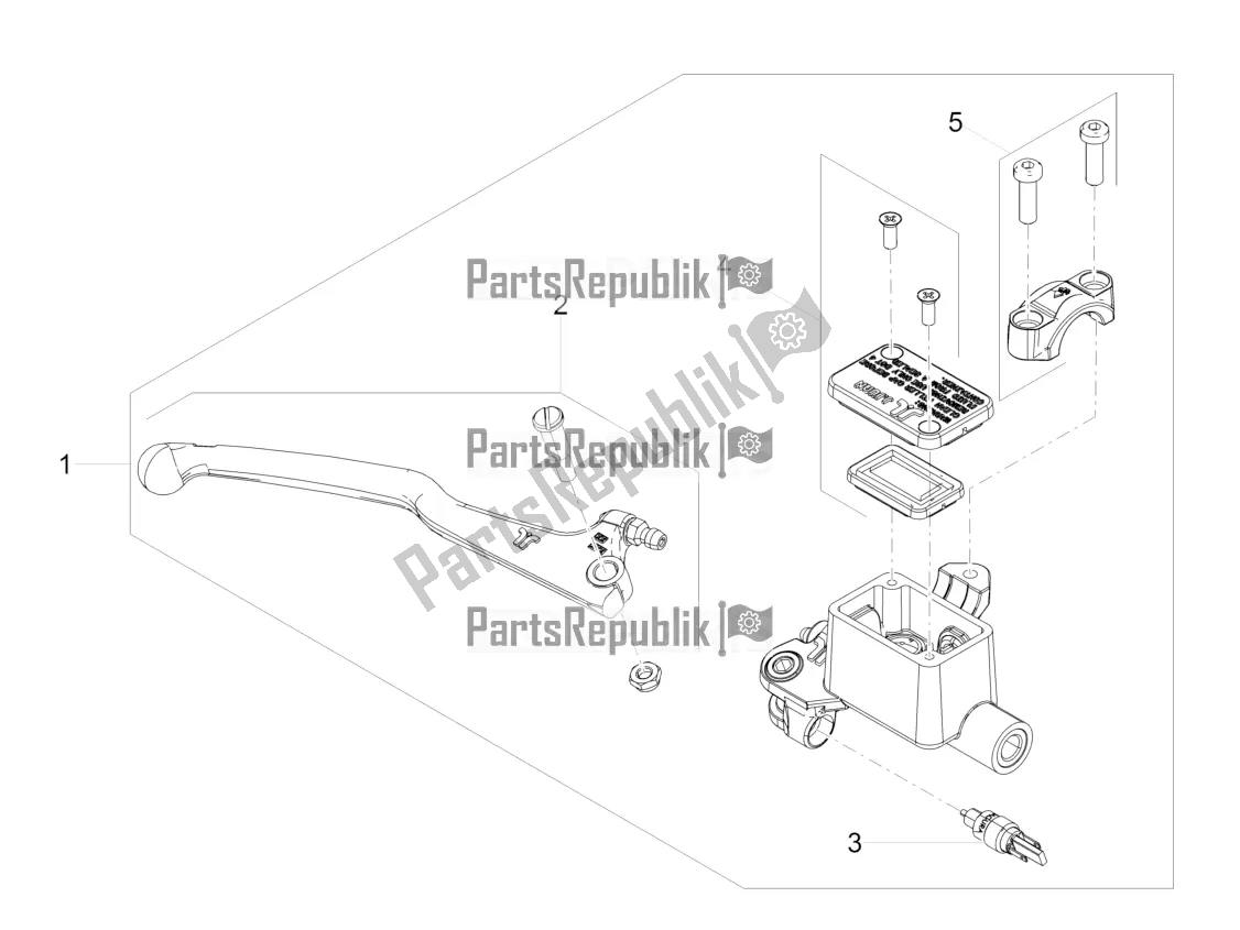 Toutes les pièces pour le Maître-cylindre Avant du Aprilia RS 125 4T ABS 2022