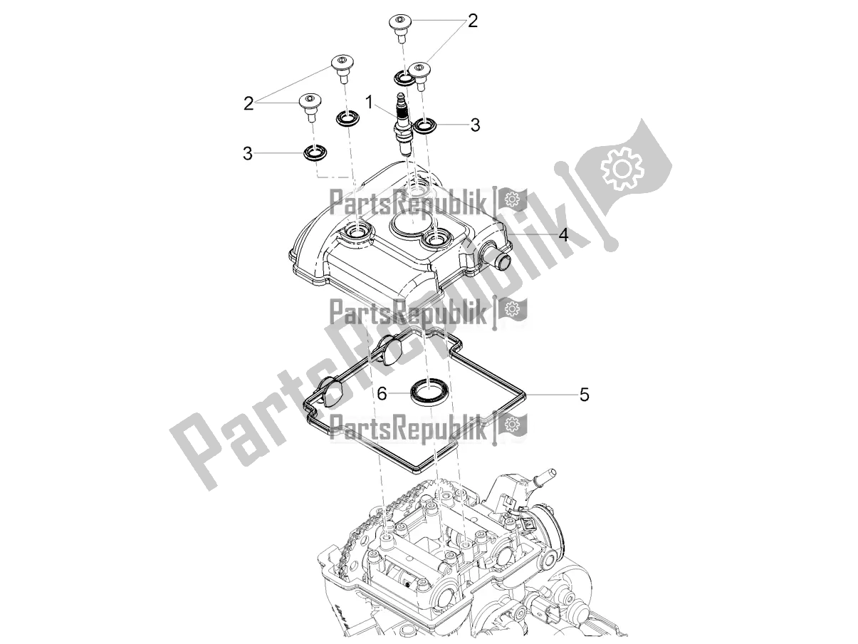 Toutes les pièces pour le Couverture De Tête du Aprilia RS 125 4T ABS 2022