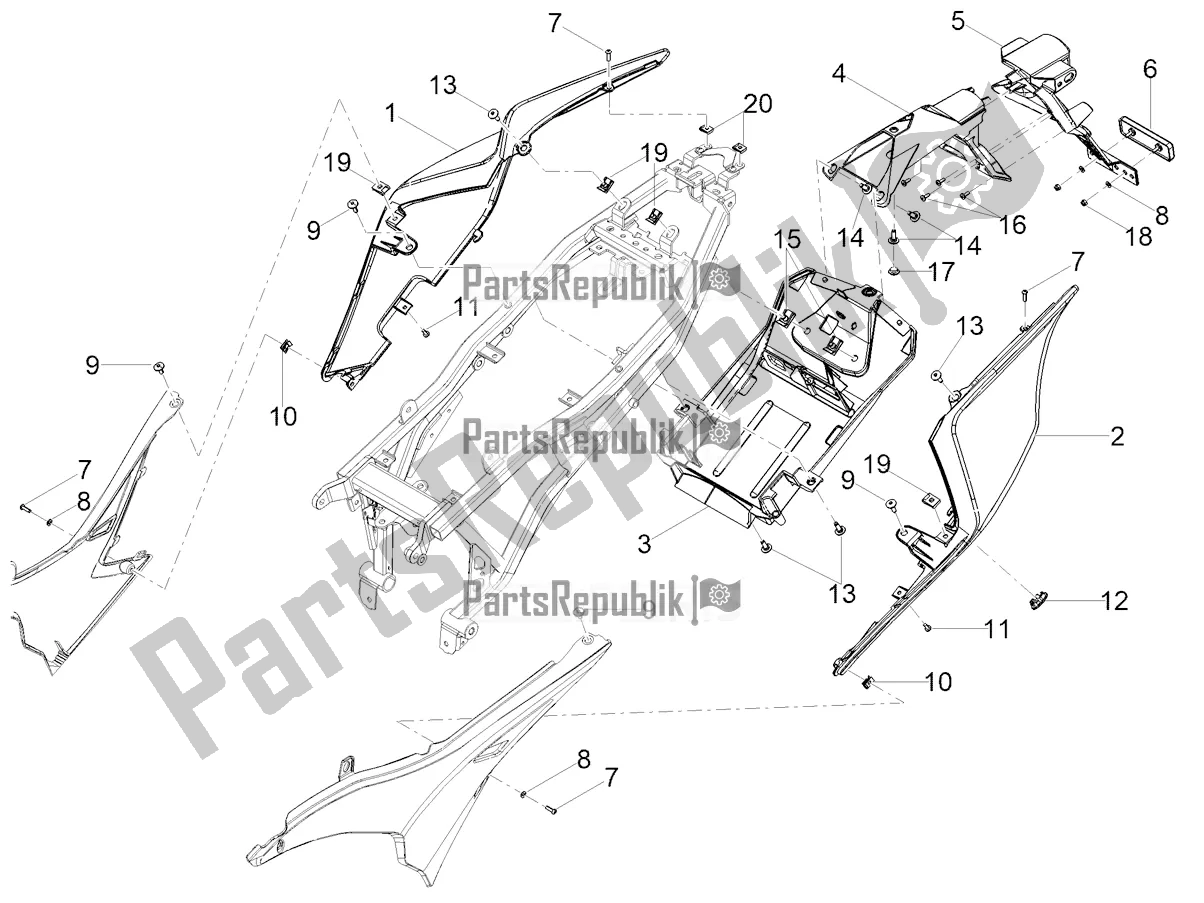 Alle Teile für das Hintere Karosserie des Aprilia RS 125 4T ABS 2022