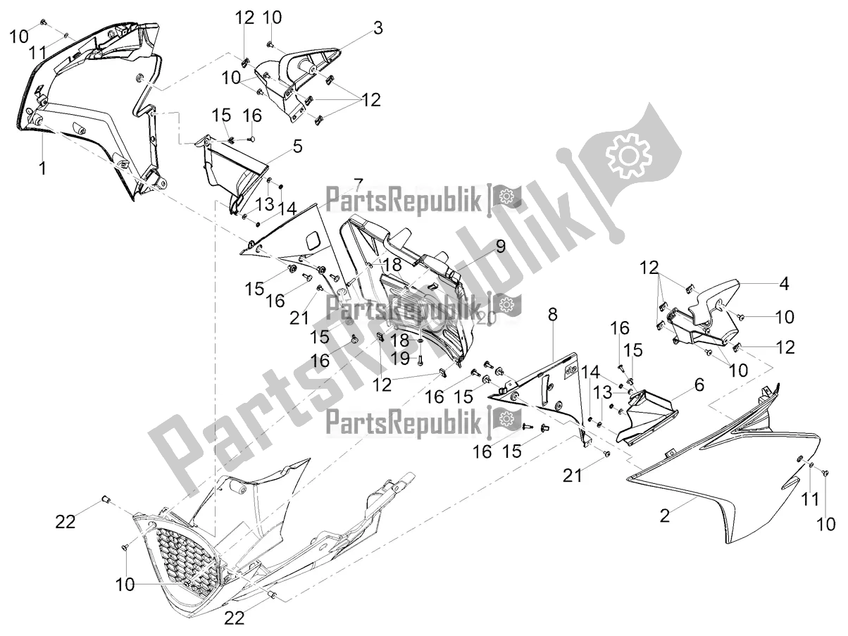 Todas las partes para Carenado Lateral de Aprilia RS 125 4T ABS 2022