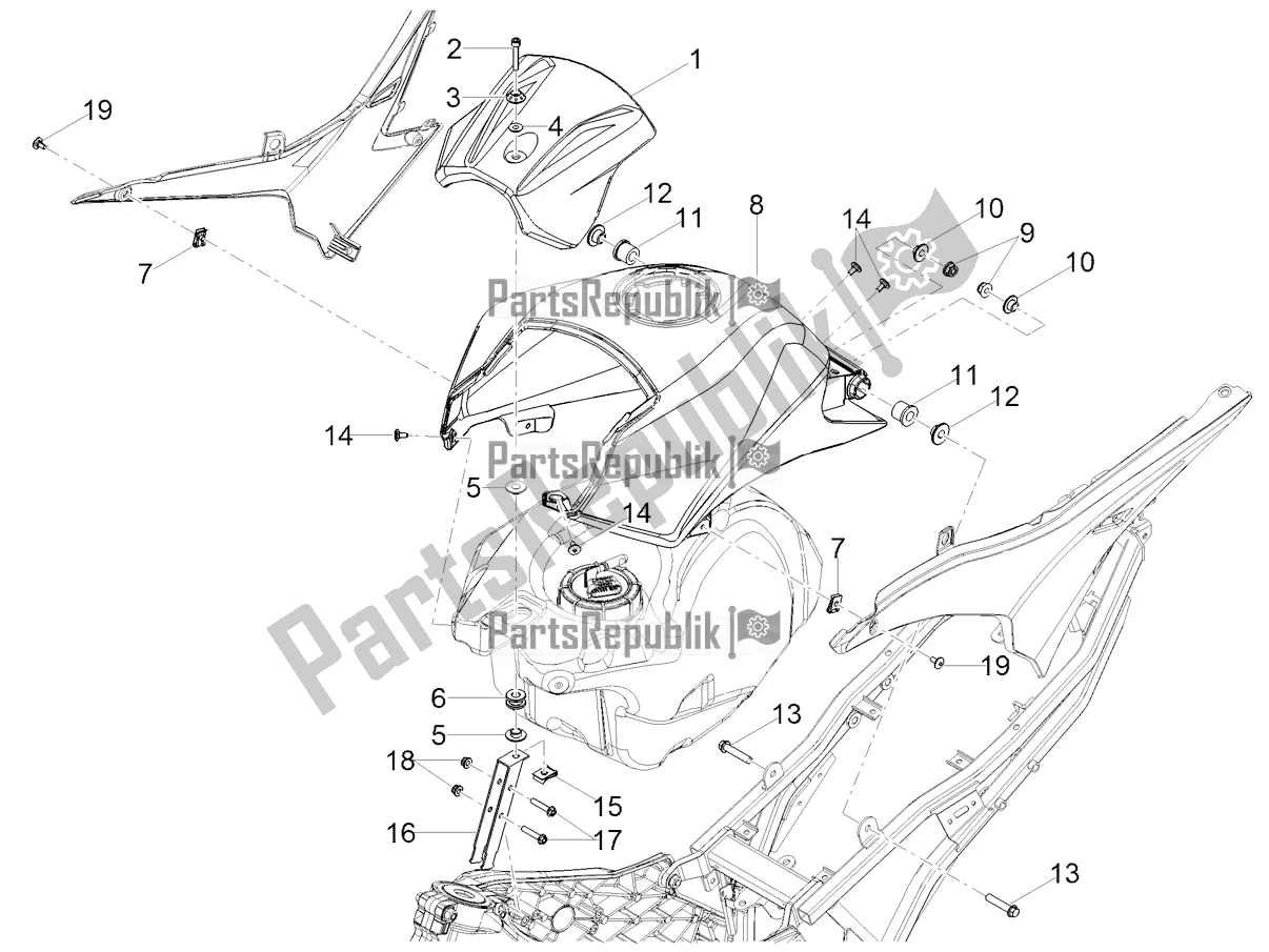 Toutes les pièces pour le Couvercle De Réservoir du Aprilia RS 125 4T ABS 2022