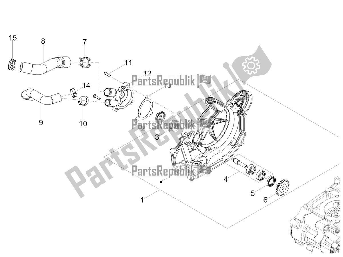 Tutte le parti per il Pompa Dell'acqua del Aprilia RS 125 4T ABS 2022