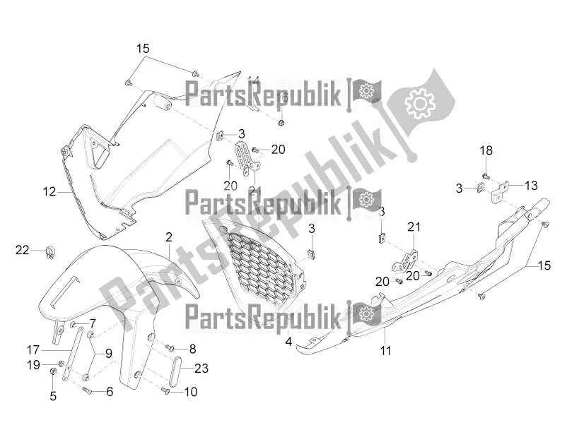 Toutes les pièces pour le Montant-garde-boue Avant du Aprilia RS 125 4T ABS Replica 2019