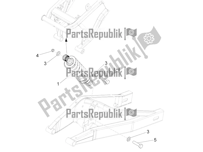 All parts for the Shock Absorber of the Aprilia RS 125 4T ABS Replica 2019