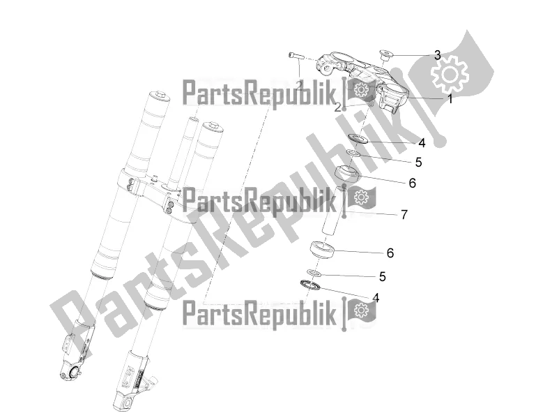 All parts for the Steering of the Aprilia RS 125 4T ABS Replica 2019