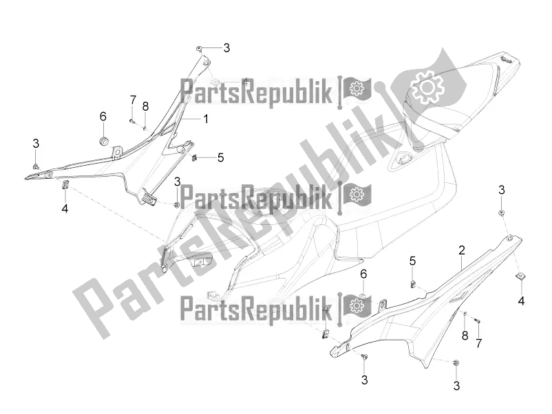 Toutes les pièces pour le Corps Central du Aprilia RS 125 4T ABS Replica 2020