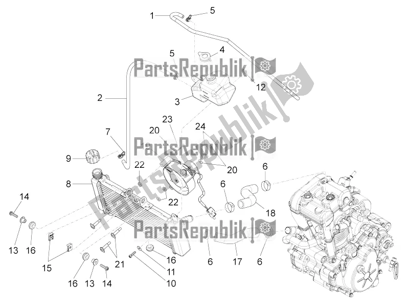 Alle Teile für das Kühlsystem des Aprilia RS 125 4T ABS Replica 2020