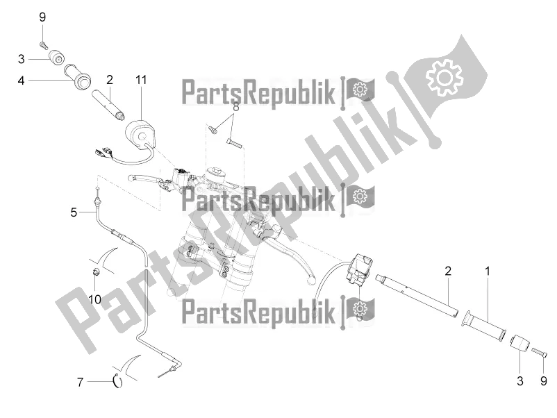 All parts for the Handlebar - Controls of the Aprilia RS 125 4T ABS Replica 2020