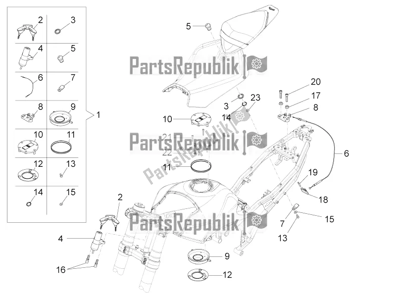 Alle onderdelen voor de Sloten van de Aprilia RS 125 4T ABS Replica 2020