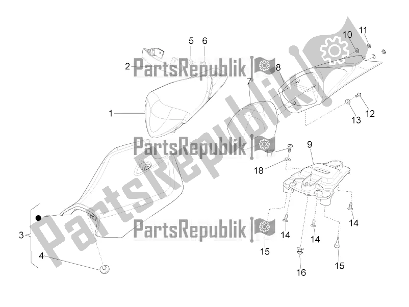 Alle onderdelen voor de Zadel van de Aprilia RS 125 4T ABS Replica 2020