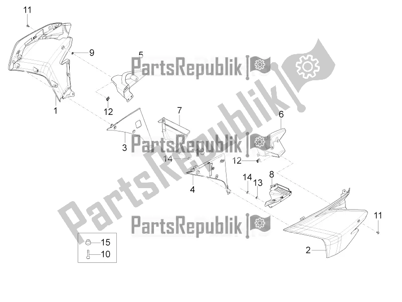 Toutes les pièces pour le Carénage Latéral du Aprilia RS 125 4T ABS Replica 2020