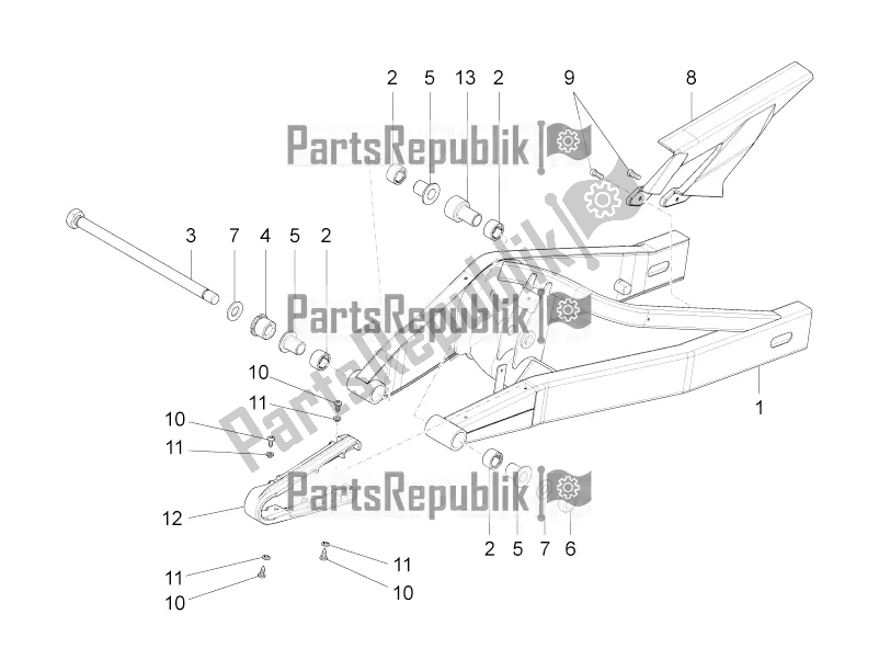 Todas las partes para Brazo Oscilante de Aprilia RS 125 4T ABS Replica 2020