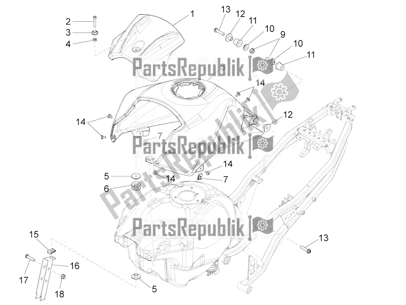 Alle onderdelen voor de Tankdeksel van de Aprilia RS 125 4T ABS Replica 2020