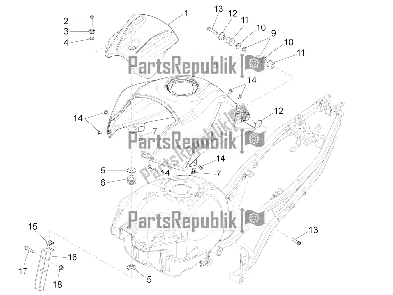 Alle onderdelen voor de Tankdeksel van de Aprilia RS 125 4T ABS Replica 2020