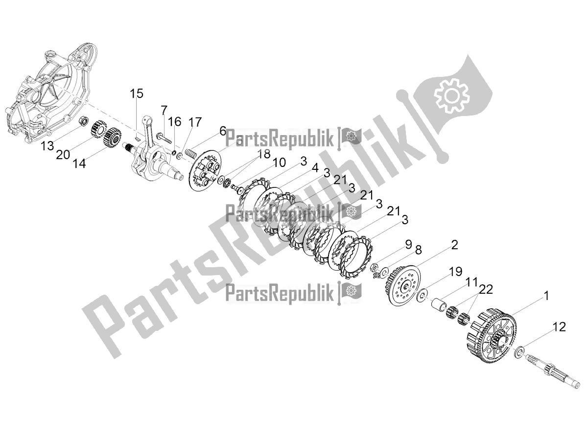 All parts for the Clutch of the Aprilia RS 125 4T ABS Replica 2021