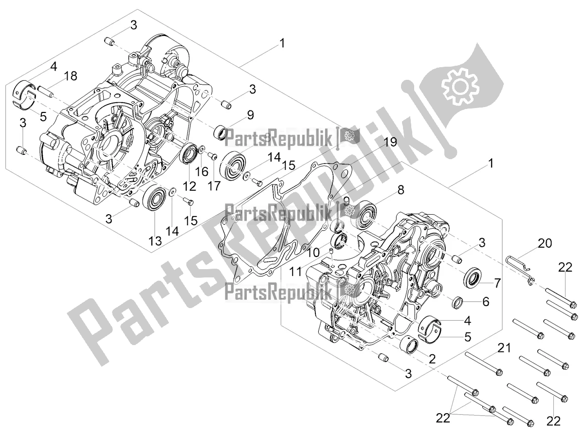 Alle Teile für das Kurbelgehäuse I des Aprilia RS 125 4T ABS Replica 2021