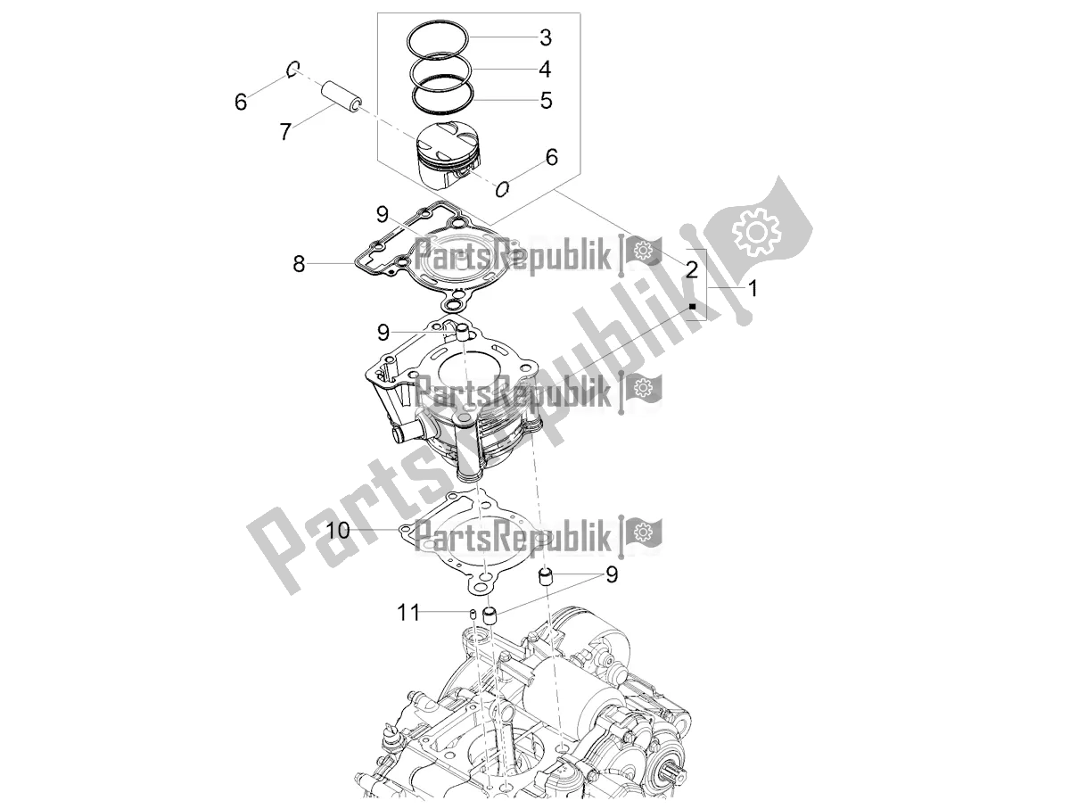 Todas las partes para Cilindro - Pistón de Aprilia RS 125 4T ABS Replica 2021