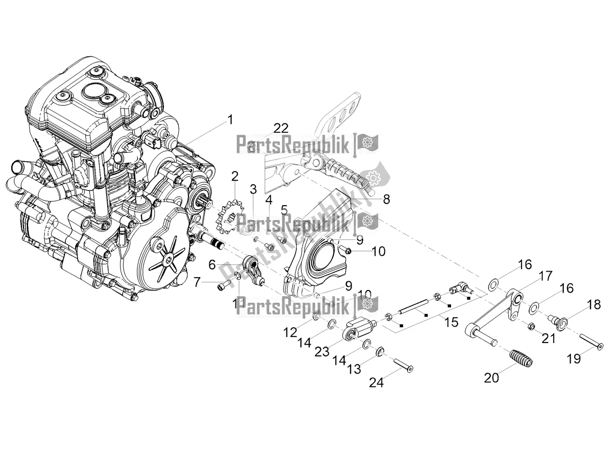 Alle Teile für das Motorvervollständigender Teilhebel des Aprilia RS 125 4T ABS Replica 2021