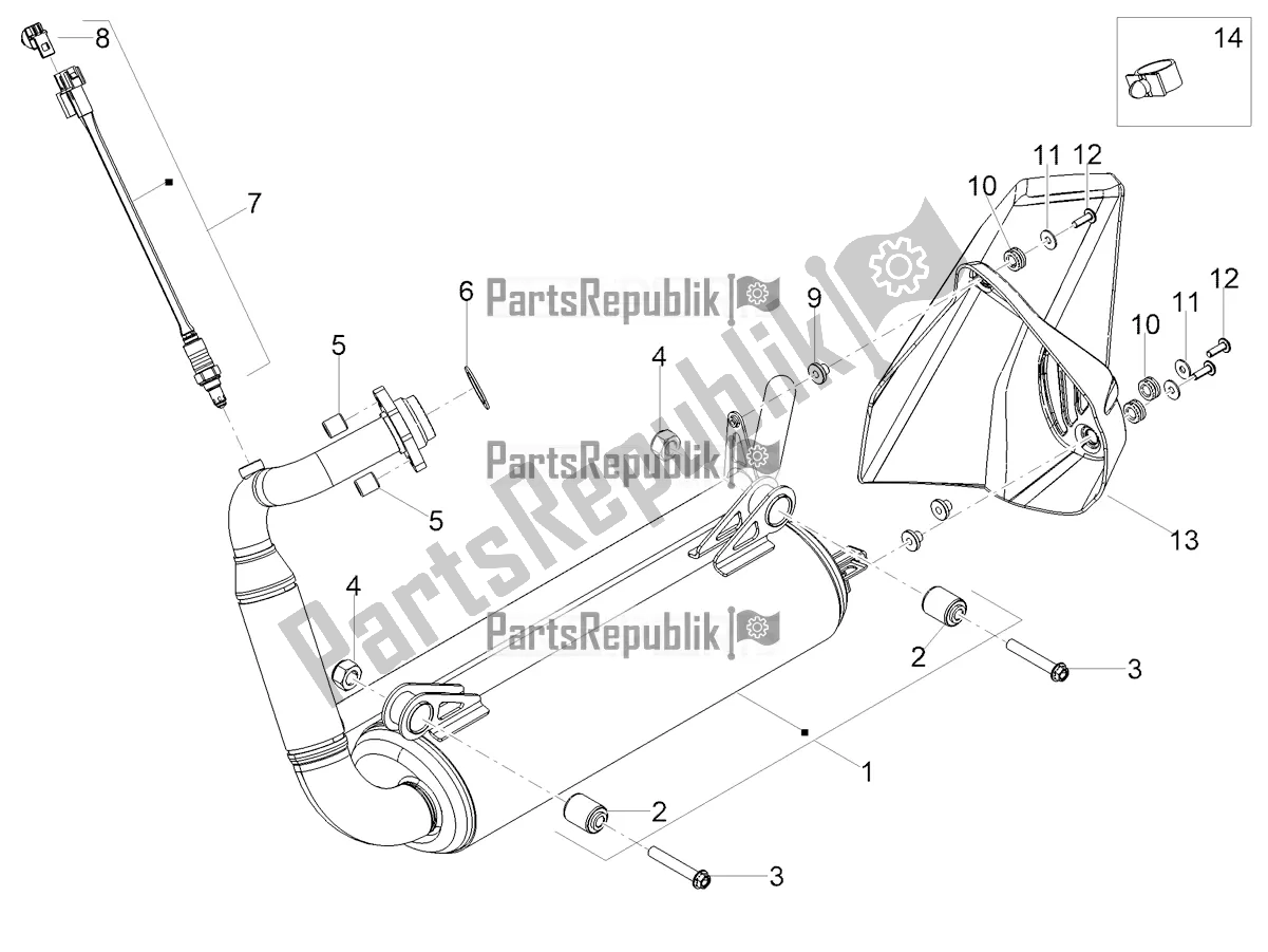 Todas las partes para Tubo De Escape de Aprilia RS 125 4T ABS Replica 2021