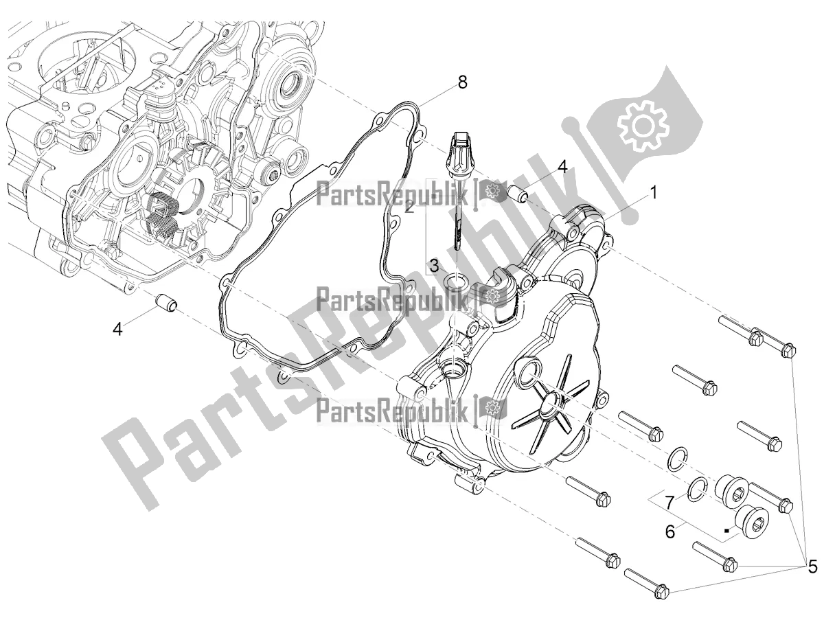 Alle onderdelen voor de Vliegwielkap van de Aprilia RS 125 4T ABS Replica 2021