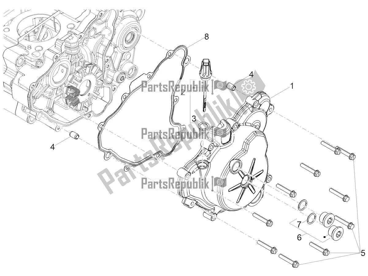 Todas as partes de Tampa Do Volante do Aprilia RS 125 4T ABS Replica 2021