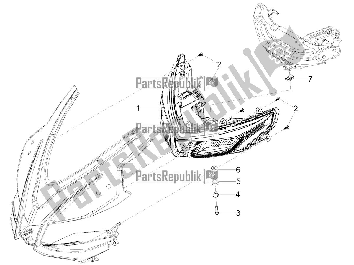 Alle Teile für das Frontscheinwerfer des Aprilia RS 125 4T ABS Replica 2021