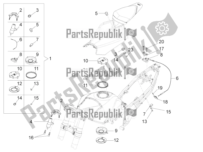 Todas las partes para Cerraduras de Aprilia RS 125 4T ABS Replica 2021