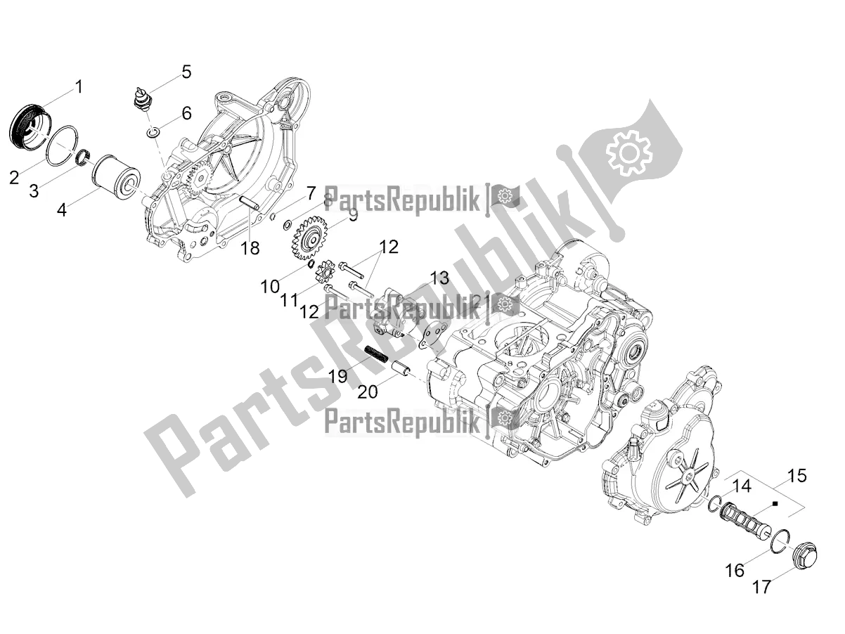 All parts for the Lubrication of the Aprilia RS 125 4T ABS Replica 2021