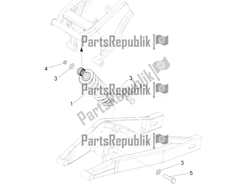 All parts for the Shock Absorber of the Aprilia RS 125 4T ABS Replica 2021