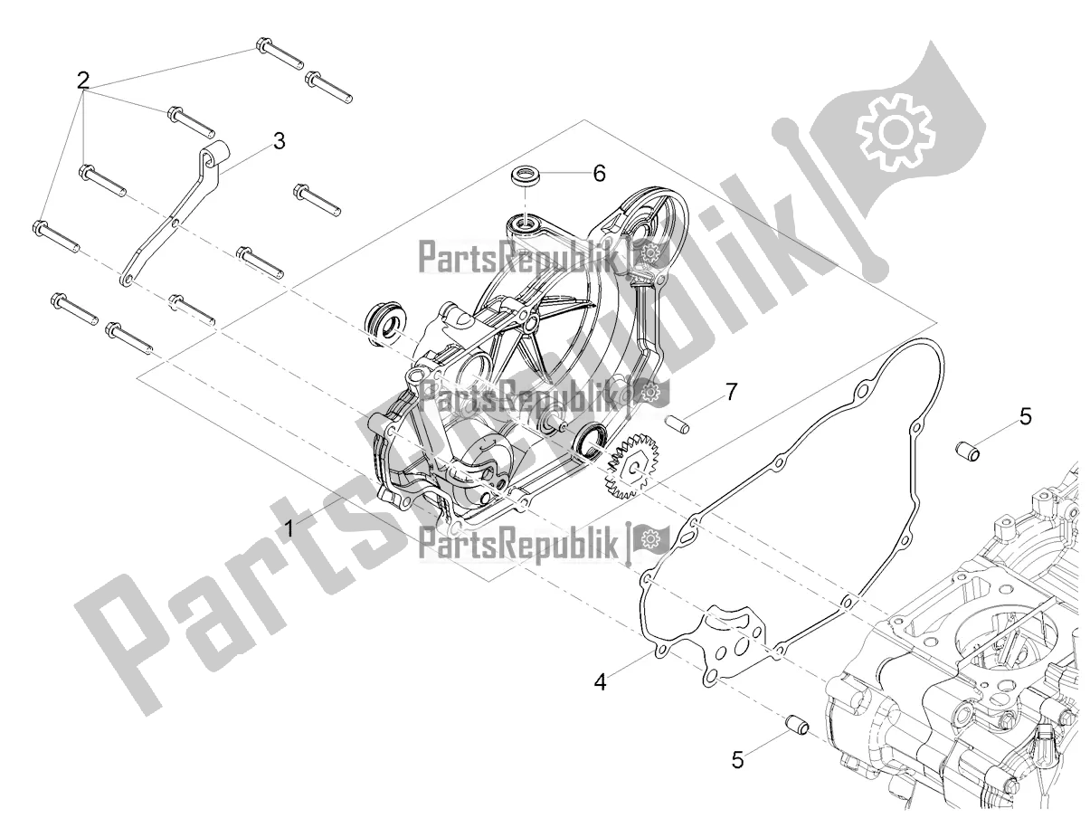 Todas as partes de Tampa Da Embreagem do Aprilia RS 125 4T ABS Replica 2022