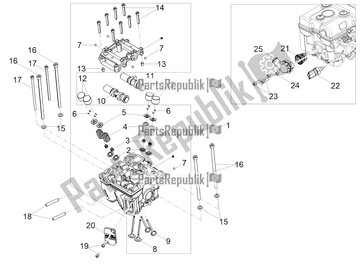 All parts for the Cylinder Head - Valves of the Aprilia RS 125 4T ABS Replica 2022