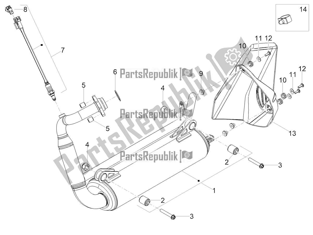 Todas las partes para Tubo De Escape de Aprilia RS 125 4T ABS Replica 2022