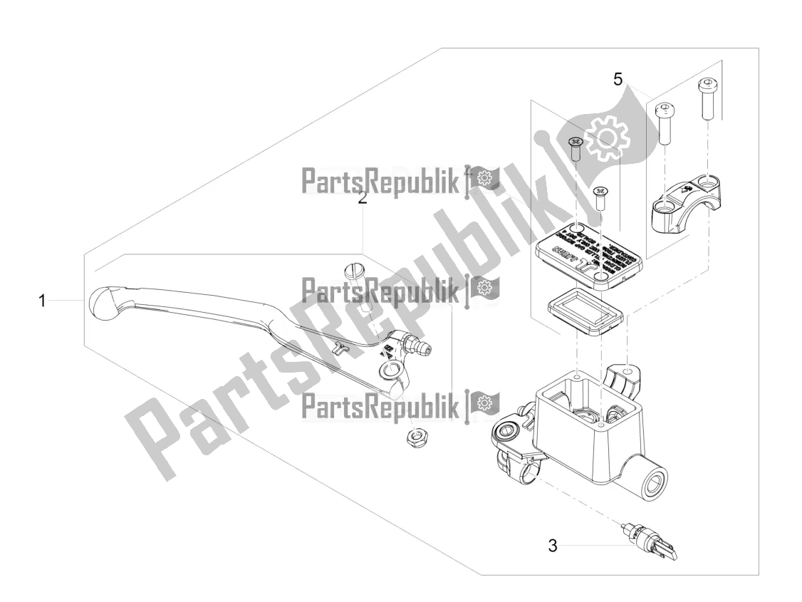 Todas las partes para Cilindro Maestro Delantero de Aprilia RS 125 4T ABS Replica Apac 2021