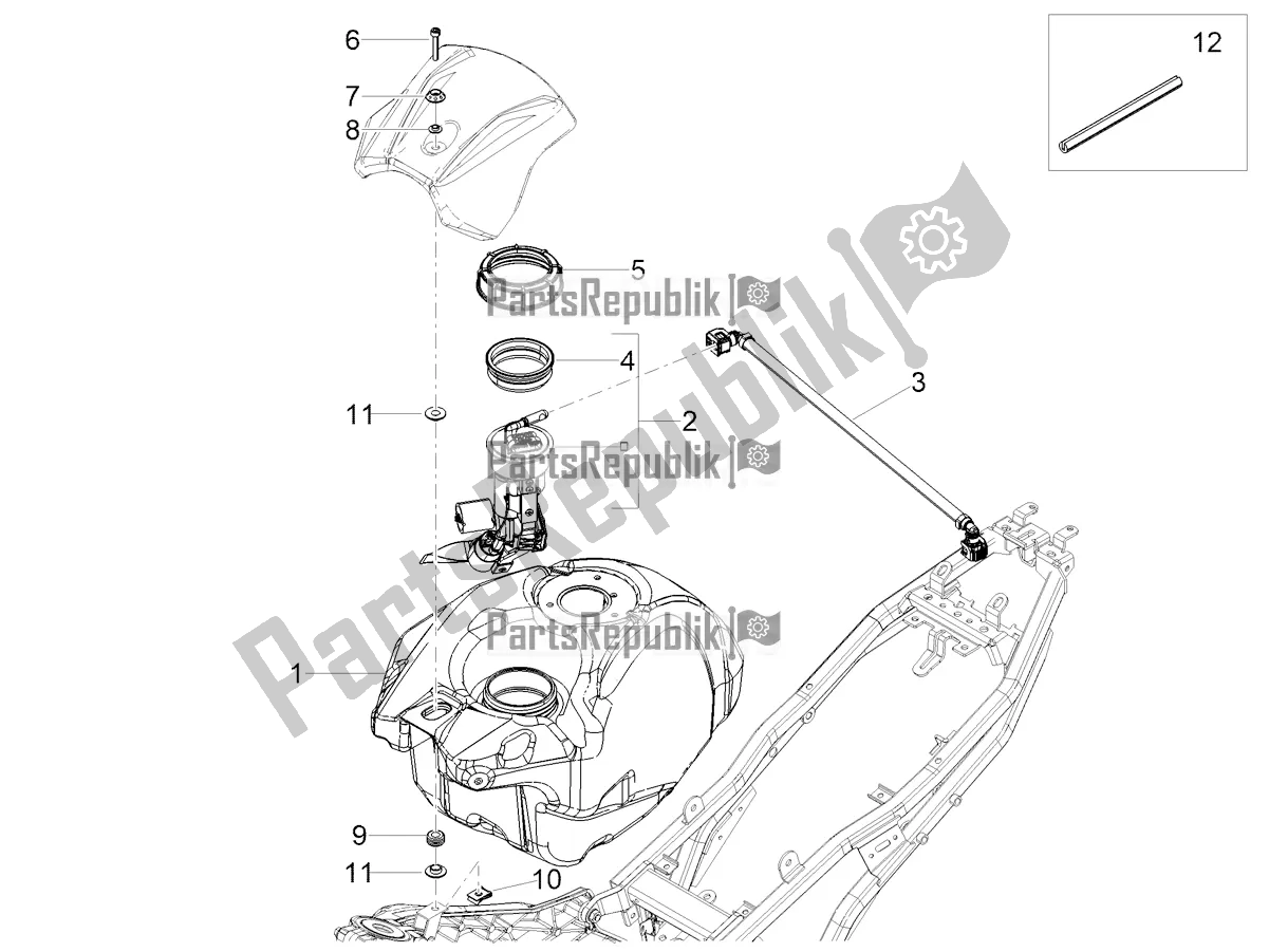 All parts for the Fuel Tank of the Aprilia RS 125 4T ABS Replica Apac 2021