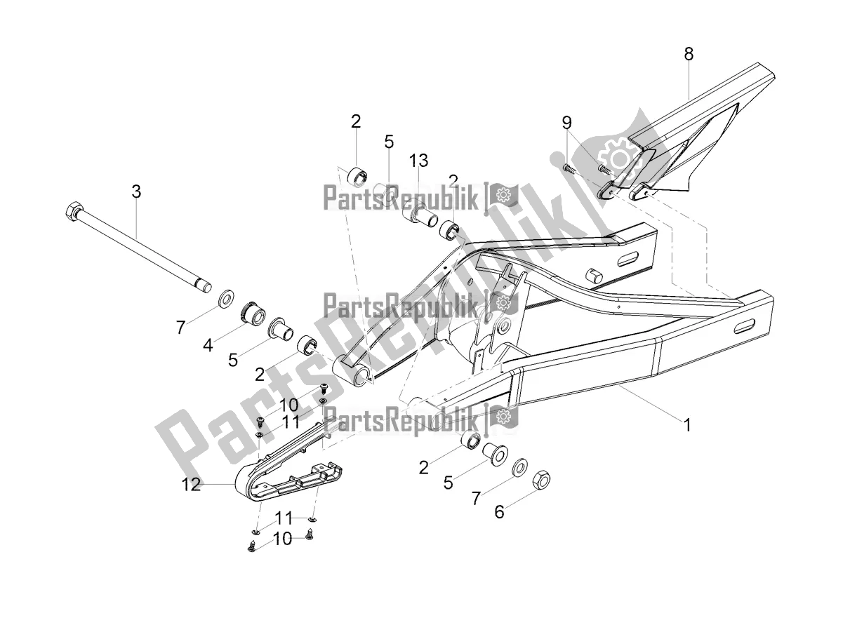 Alle Teile für das Schwinge des Aprilia RS 125 4T ABS Replica Apac 2021