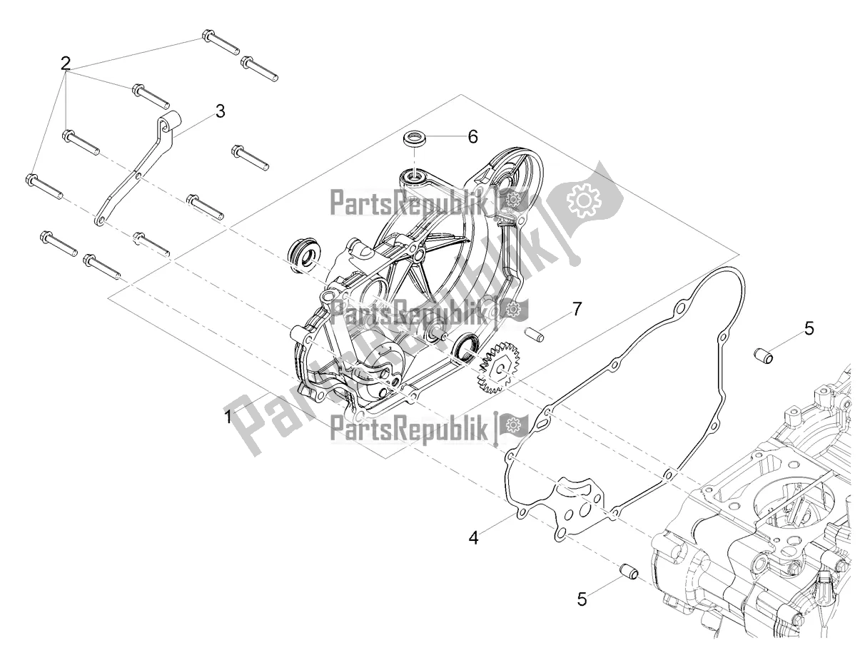 Tutte le parti per il Coperchio Frizione del Aprilia RS 125 4T ABS Replica Apac 2022