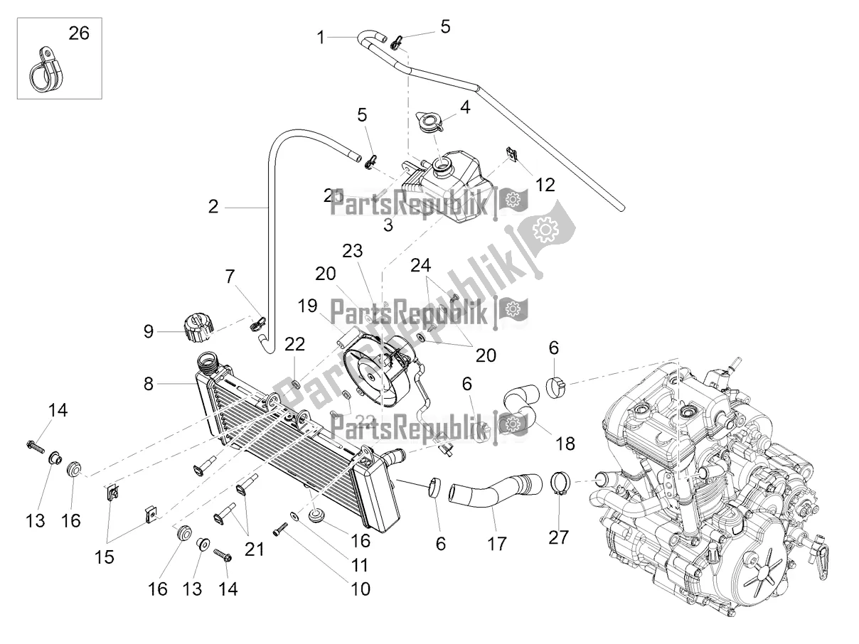 Toutes les pièces pour le Système De Refroidissement du Aprilia RS 125 4T ABS Replica Apac 2022