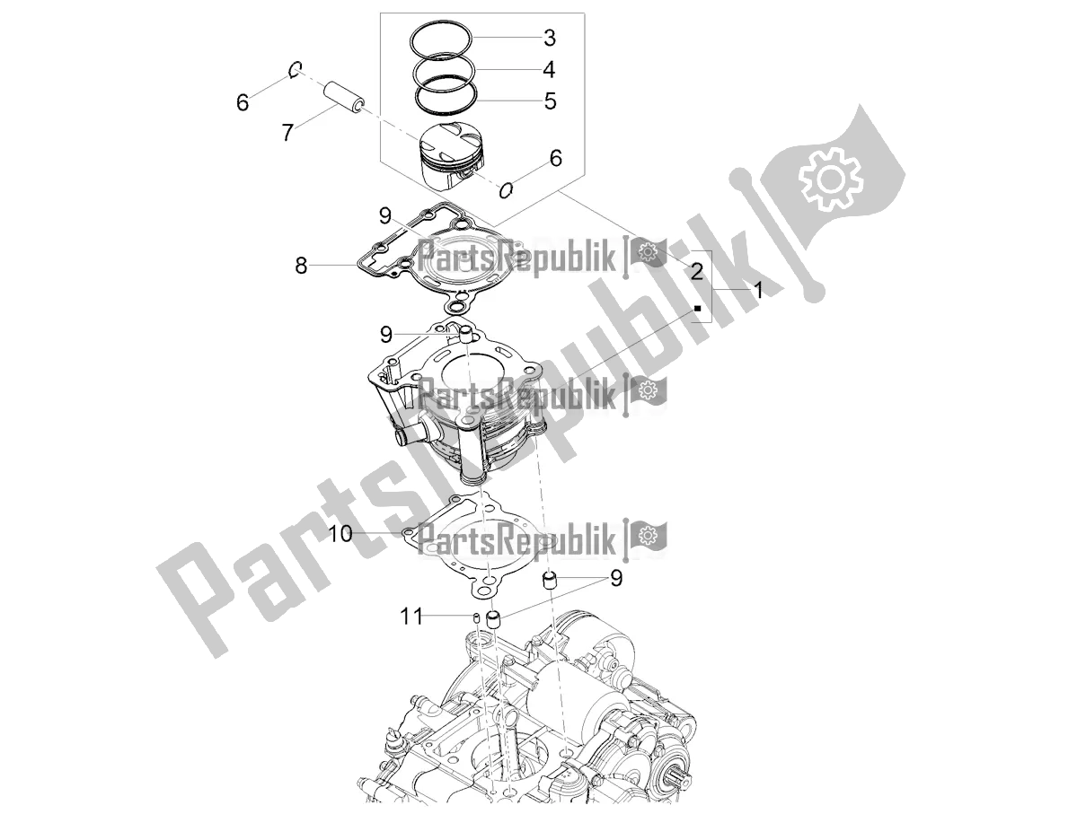 Alle onderdelen voor de Cilinder - Zuiger van de Aprilia RS 125 4T ABS Replica Apac 2022