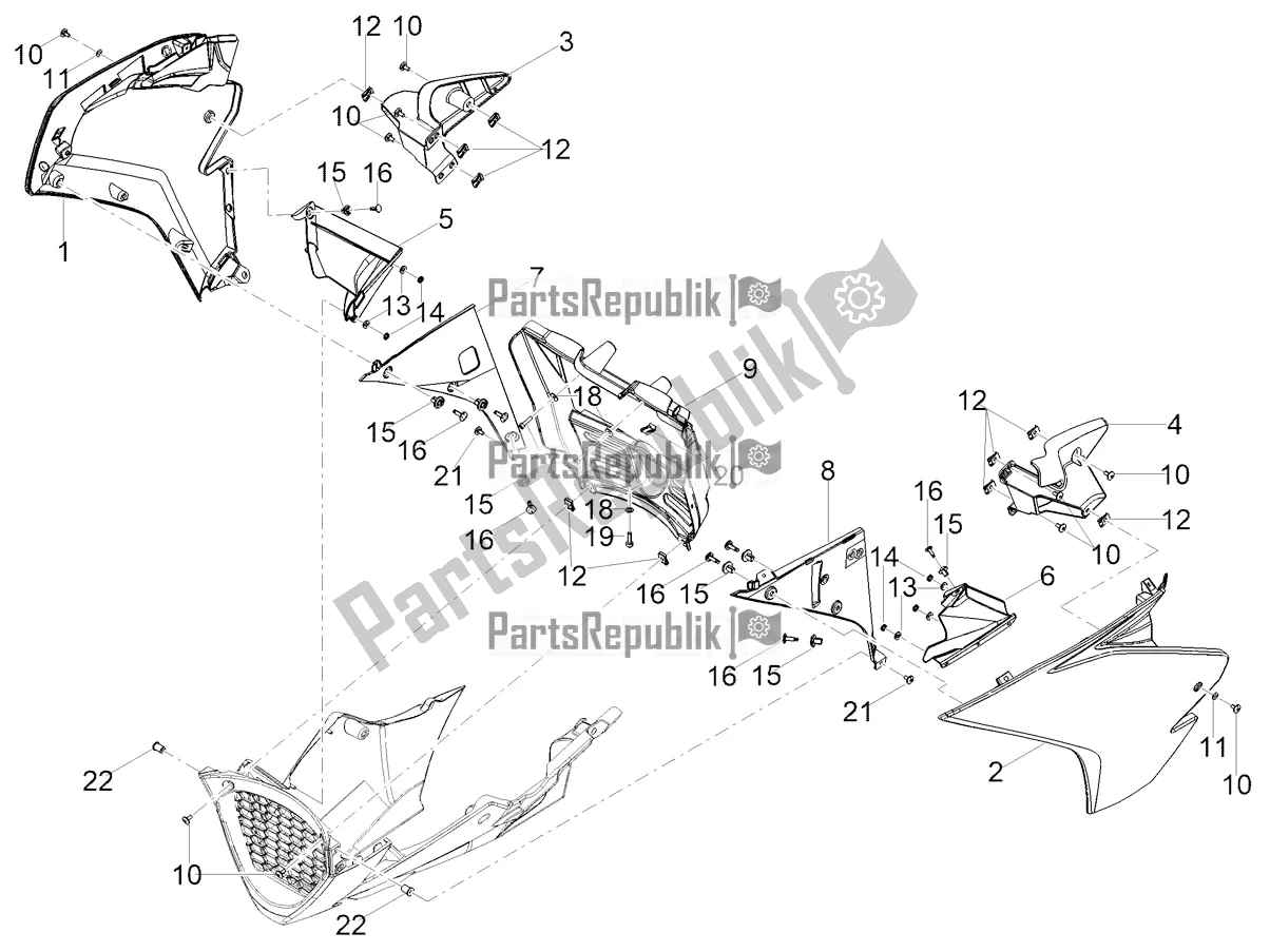 Todas las partes para Carenado Lateral de Aprilia RS 125 4T ABS Replica Apac 2022