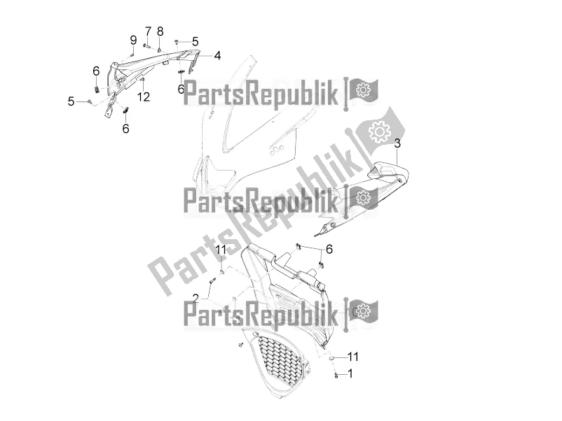All parts for the Duct of the Aprilia RS 125 Replica 4T 2017