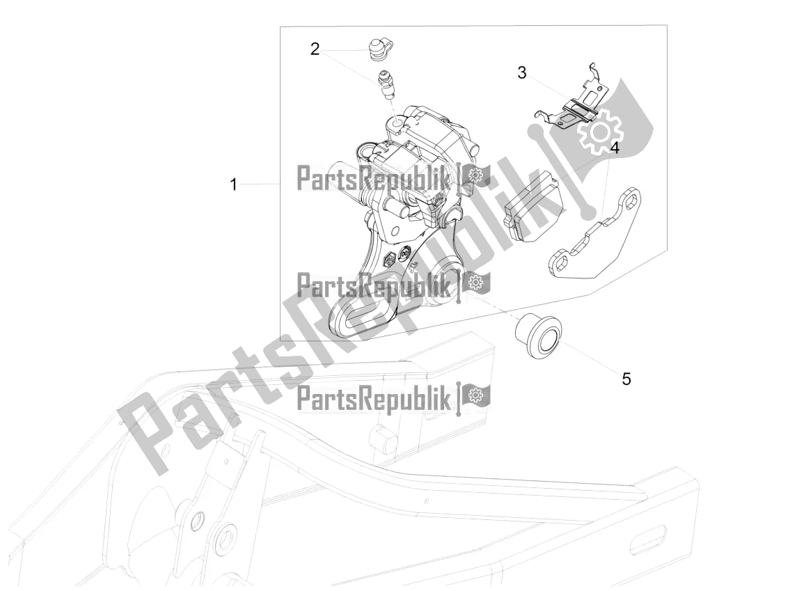 Toutes les pièces pour le étrier De Frein Arrière du Aprilia RS 125 Replica 4T 2017