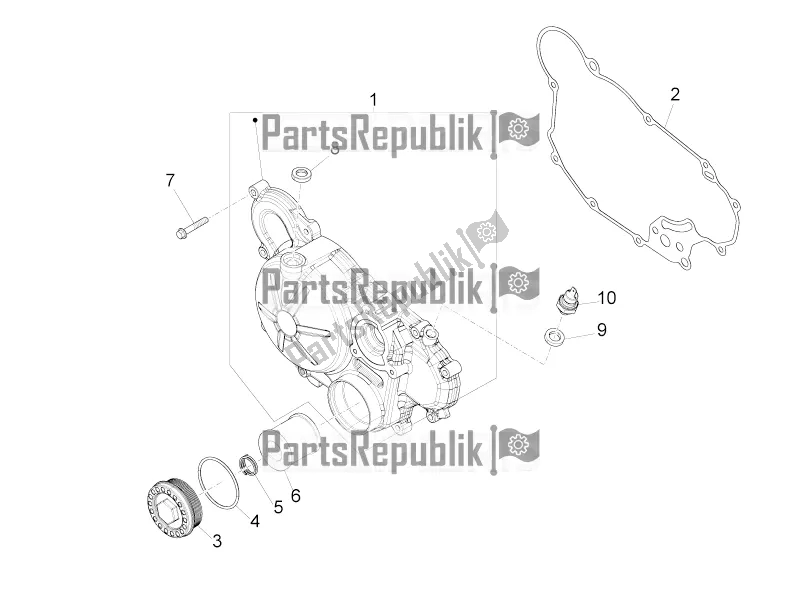 All parts for the Clutch Cover of the Aprilia RS 125 Replica 4T 2018