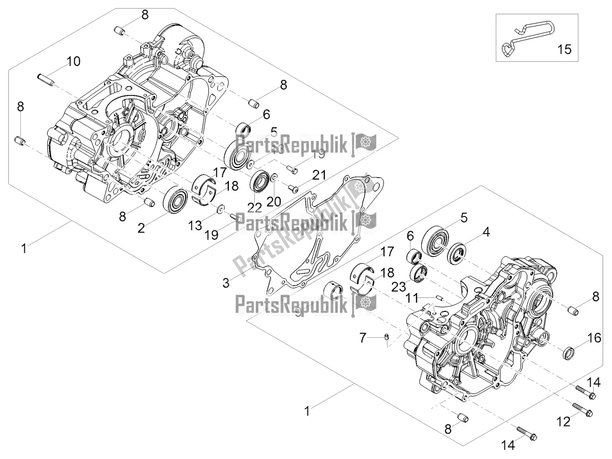 Tutte le parti per il Carter I del Aprilia RS 125 Replica 4T 2018