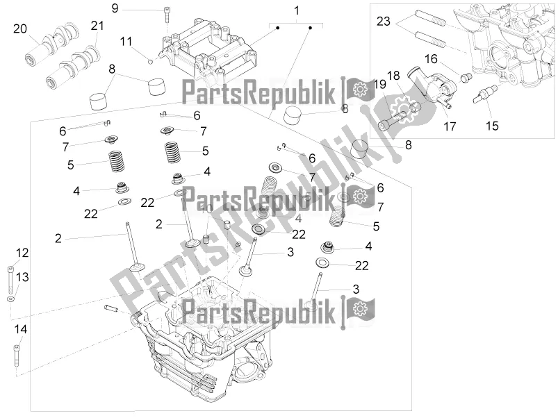 Tutte le parti per il Testata - Valvole del Aprilia RS 125 Replica 4T 2018