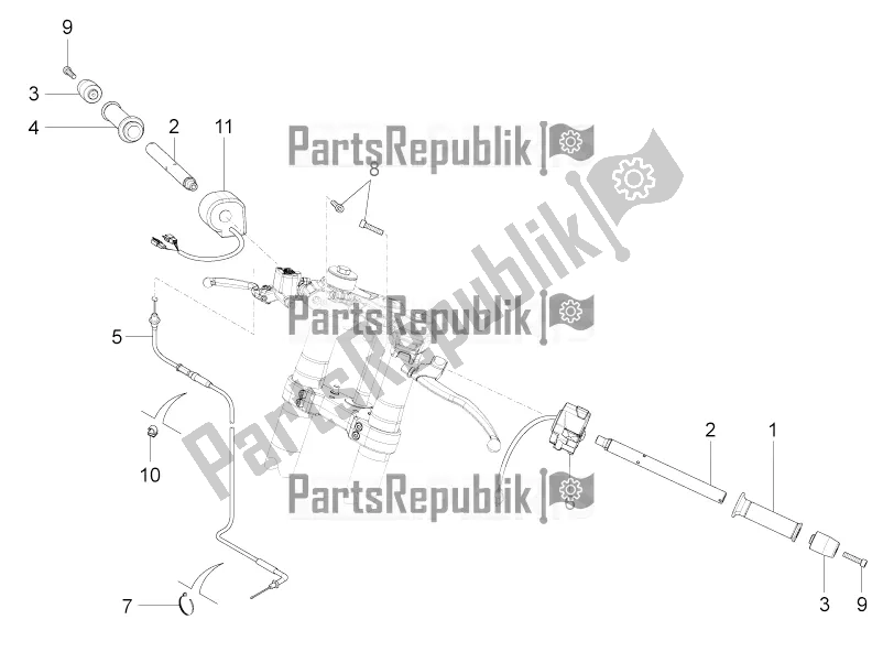 Todas las partes para Manillar - Controles de Aprilia RS 125 Replica 4T 2018