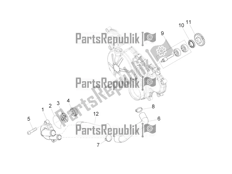 Tutte le parti per il Pompa Dell'acqua del Aprilia RS 125 Replica 4T 2018
