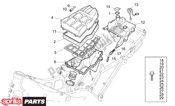 Todas las partes para Air Box de Aprilia RS 380 250 1995 - 1997