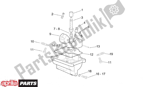 All parts for the Carburettor Iii of the Aprilia RS 380 250 1995 - 1997