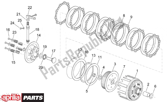 Toutes les pièces pour le Clutch du Aprilia RS 380 250 1995 - 1997