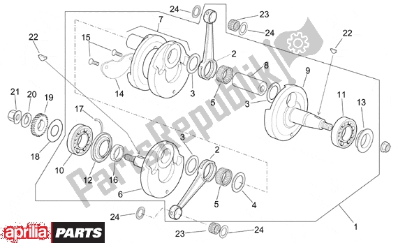 Toutes les pièces pour le Drive Shaft du Aprilia RS 380 250 1995 - 1997